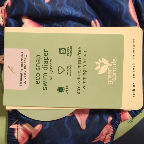 NWT Green Sprouts Eco Snap Swim Diaper - Picture 3 of 6